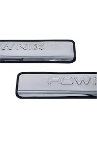 کلوزآپ نوشته FOWNIX روی پارکابی استیل تیگو ۸
